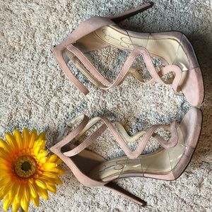 Jessica Simpson Nude/Pinkish Suede Sandals